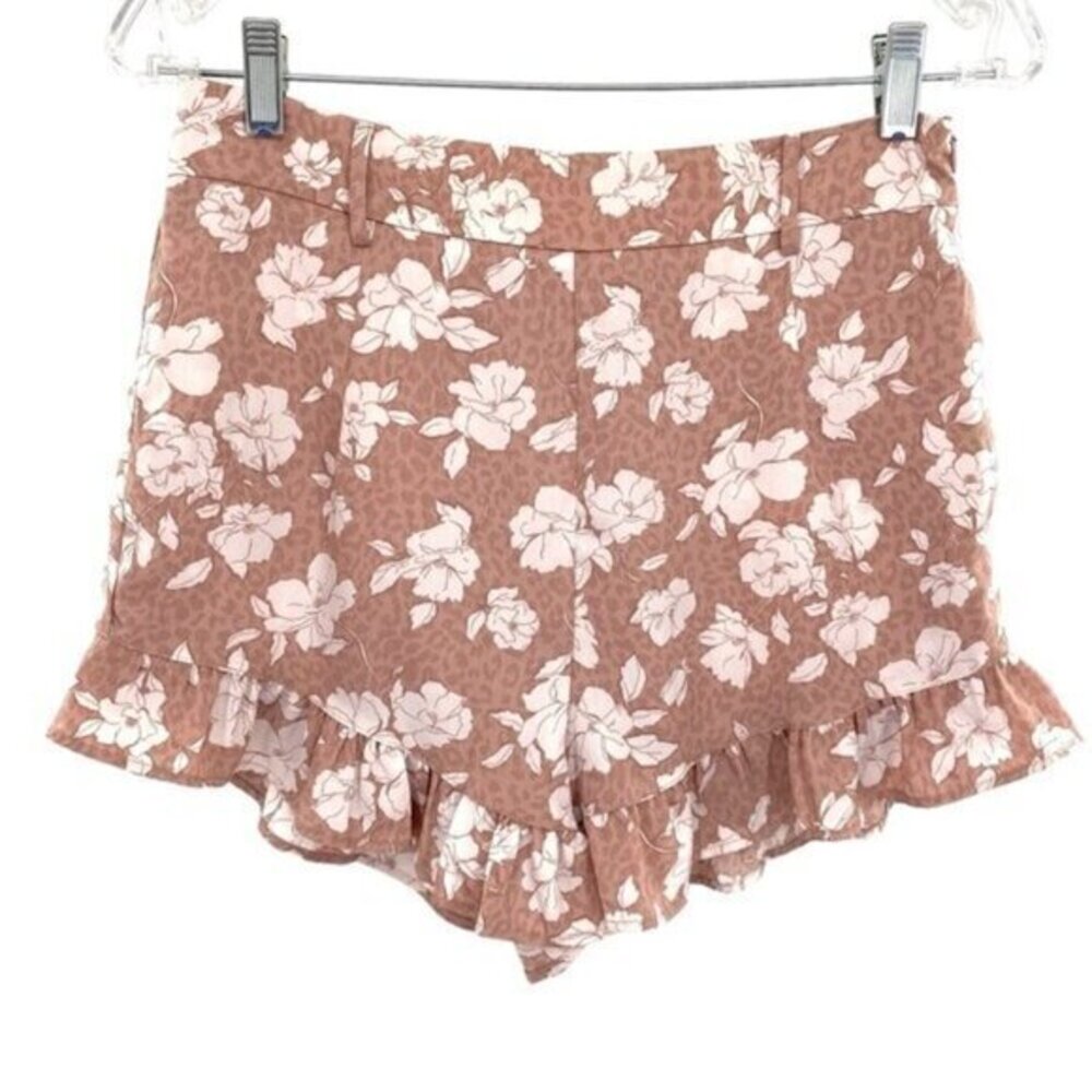 Paper Crane Women’s Floral Ruffle Shorts